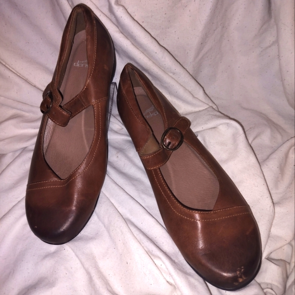 Dansko Mary Jane Brown Oiled leather. Sz 41